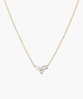 Lab Grown Sapphire Cluster Necklace