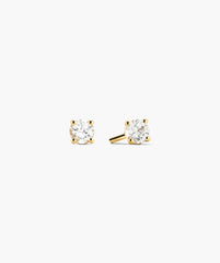 Round Lab Grown Sapphire Studs