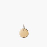 Disc Pavé Diamond Engravable Charm
