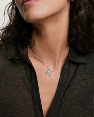 Organic Dôme Liquid Letter Pendant