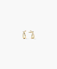 Pavé Diamond X Studs