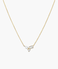 Lab Grown Sapphire Cluster Necklace