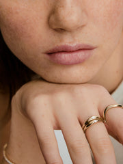 Organic Dôme Thin Marquise Cut Nesting Ring