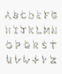 Organic Dôme Liquid Letter Pendant