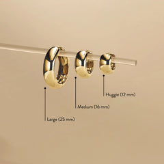 Chunky Huggie Hoops